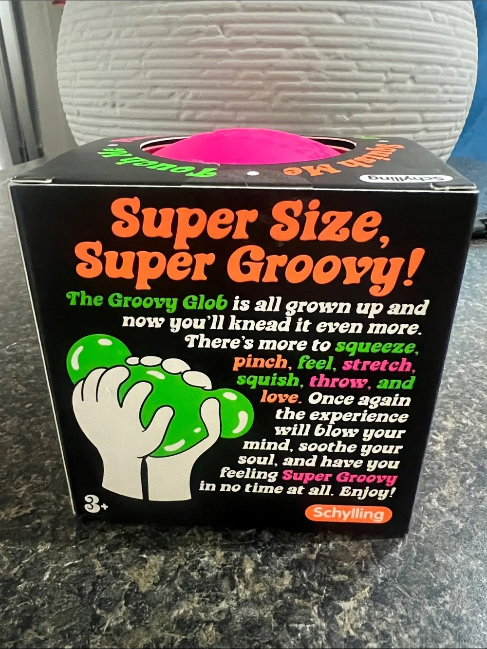 Super Nee Doh The Groovy Glob Kids Toy - Pink & Orange